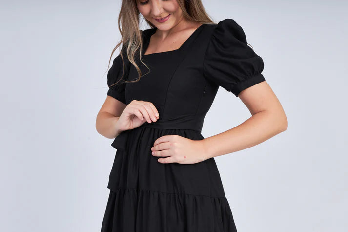 Versa Everywhere Dress with Nursing Zippers in Black