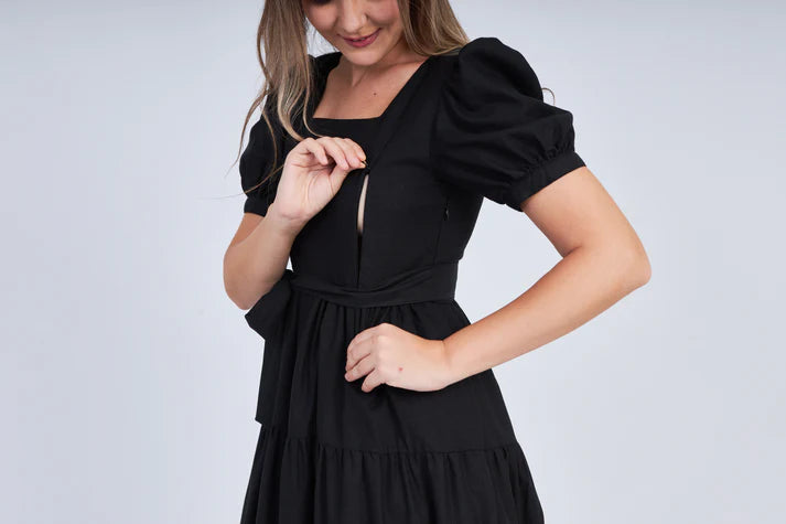 Versa Everywhere Dress with Nursing Zippers in Black