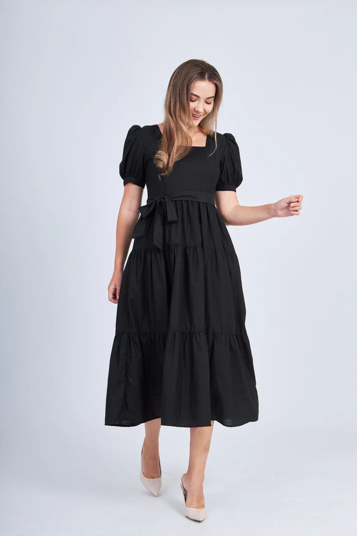 Versa Everywhere Dress with Nursing Zippers in Black